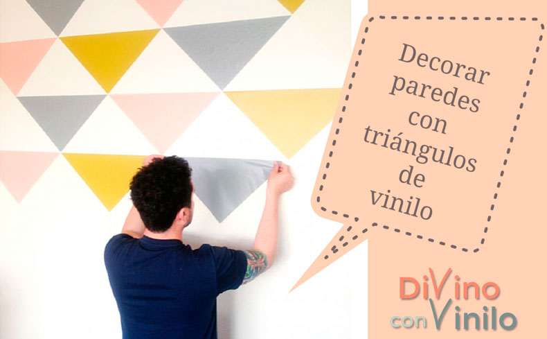 triangulos-vinilo-paredes-portada triángulos para decorar la pared con vinilo