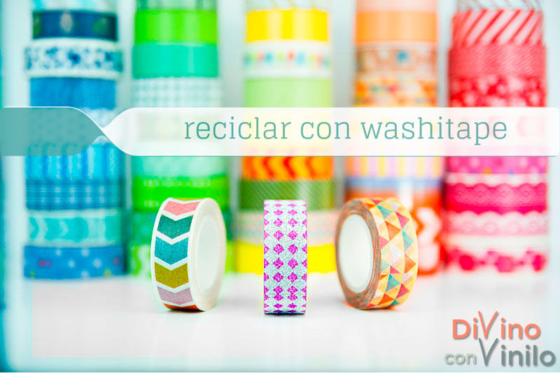 reciclar con washi tape