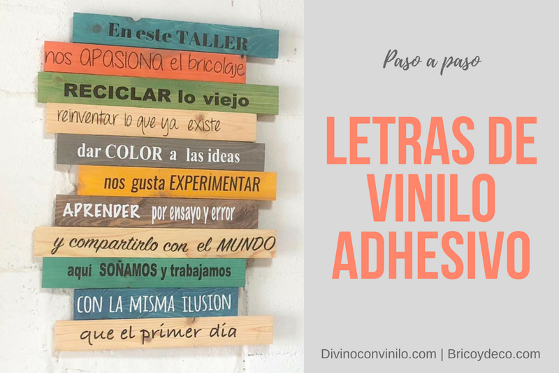cómo hacer letras con vinilo adhesivo